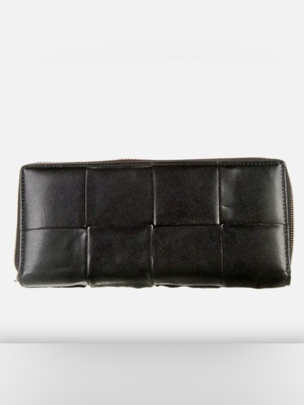 BOTTEGA VENETA Rare Maxi Intrecciato Continental Black Leather Wallet. RT $ 1100
